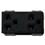 เต้ารับปลั๊กกราวด์คู่ เสียบสามขากลมแบน WEGN15929 รุ่น INITIO  PANASONIC