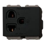 เต้ารับเดี่ยว เสียบขากลมแบน มีกราวด์ WEGN1191 รุ่น INITIO  PANASONIC
